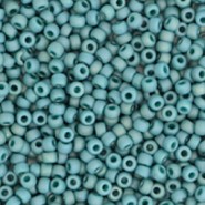 Miyuki seed beads 11/0 - Opaque glazed frosted rainbow peacock blue 11-4702